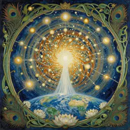 Cover art for "Ten thousand satellites", a upbeat song